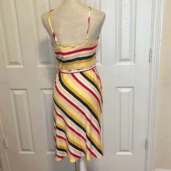 NWT - Strappy Multi Colored Dress with Matching Belt by Socialite/ Size Large - Picture 6 of 6